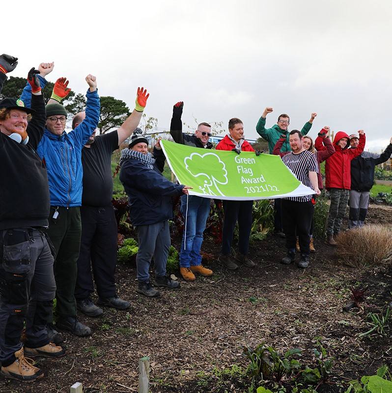 Green Flag award at Newquay Orchard