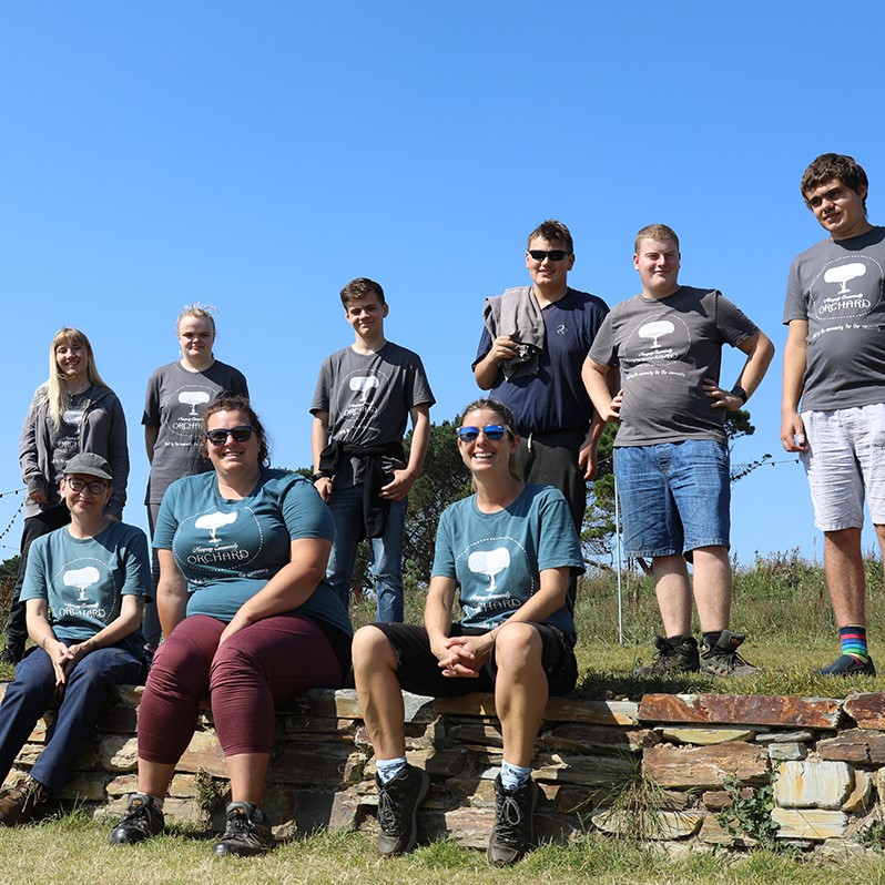 Growing Futures students at Newquay Orchard