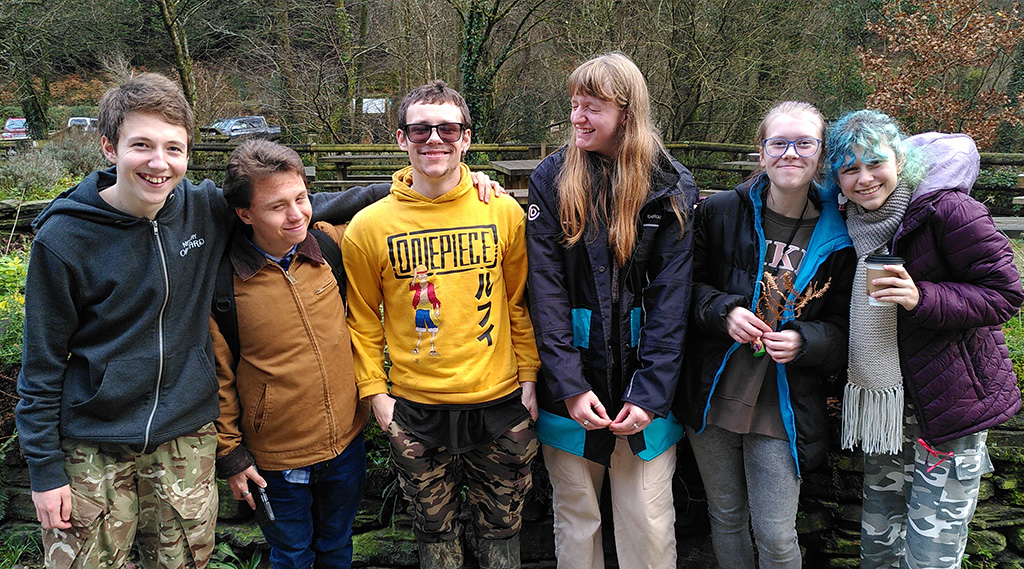 Teenagers at Newquay Orchard