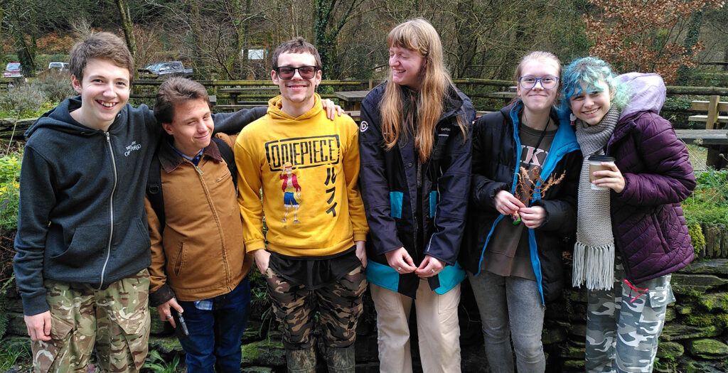 Teenagers at Newquay Orchard